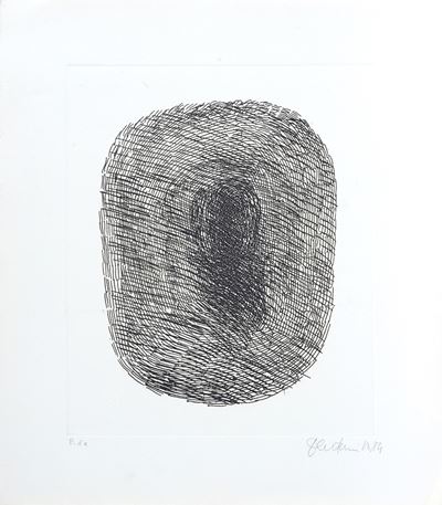 Ventre, acquaforte, 1974