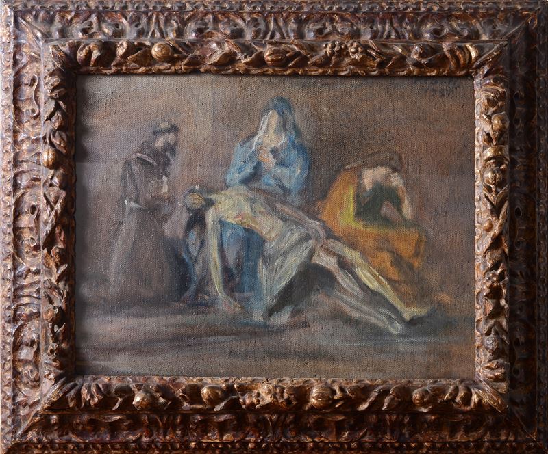 Deposizione con santi