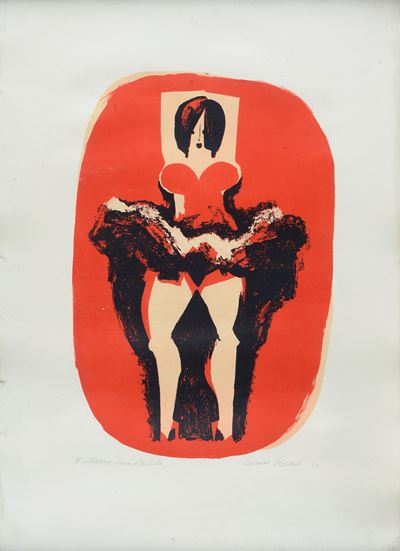 Il riflettore, litografia, prova d'artista, 1963