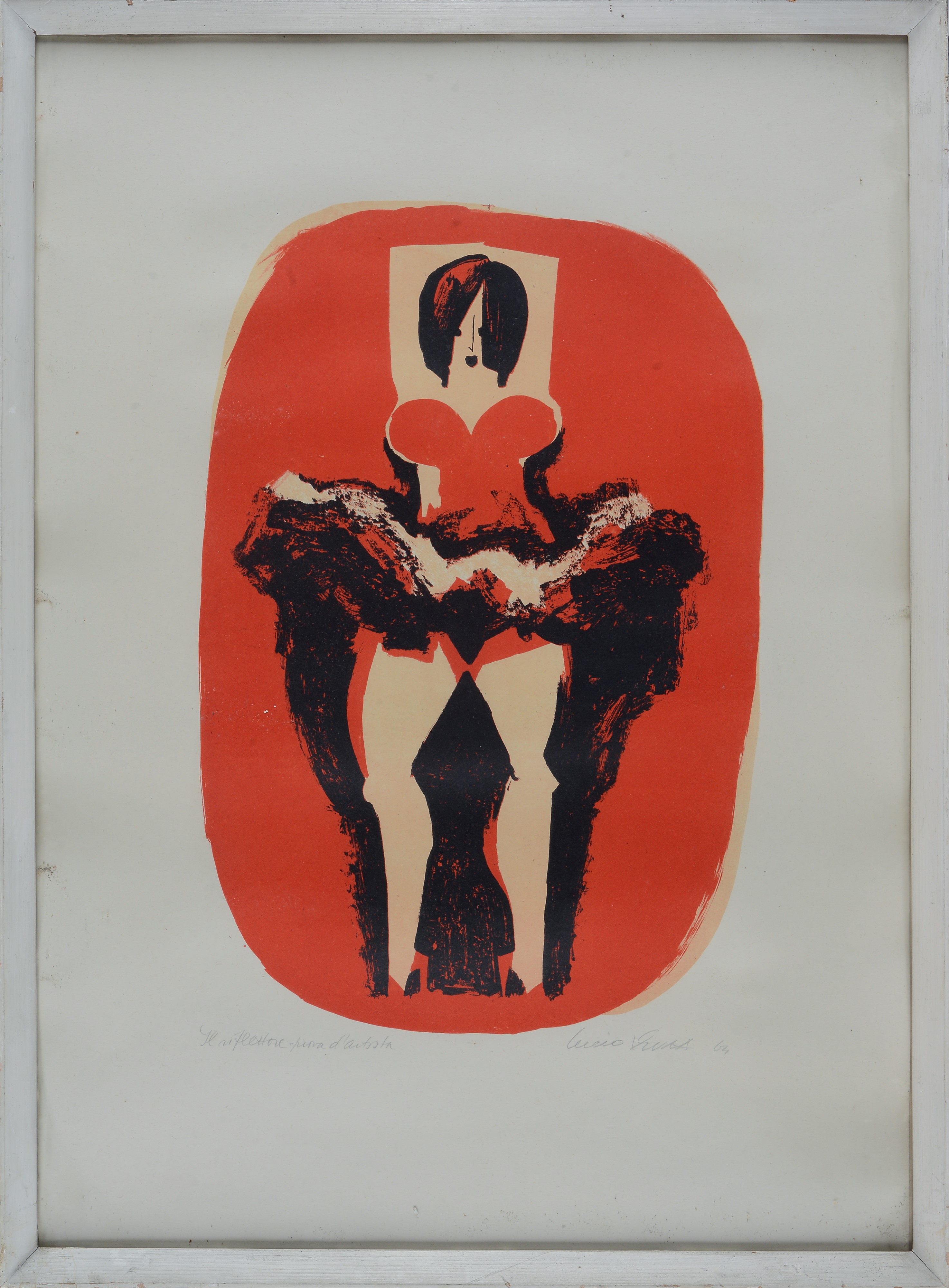 Lucio Venna - Il riflettore, litografia, prova d'artista, 1963