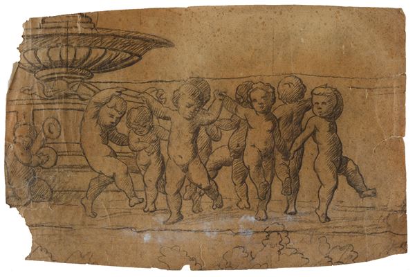 Anonimo, XIX - XX sec. - Danza di putti