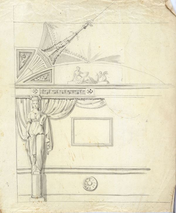 Anonimo, XIX sec. - Studio per affresco
