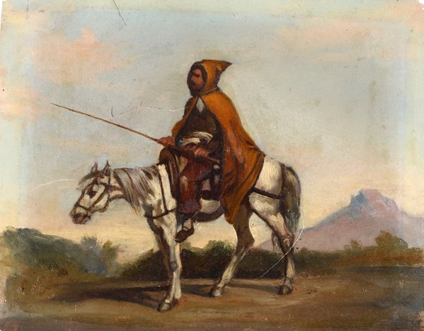 Anonimo, XIX sec. - Figure a cavallo