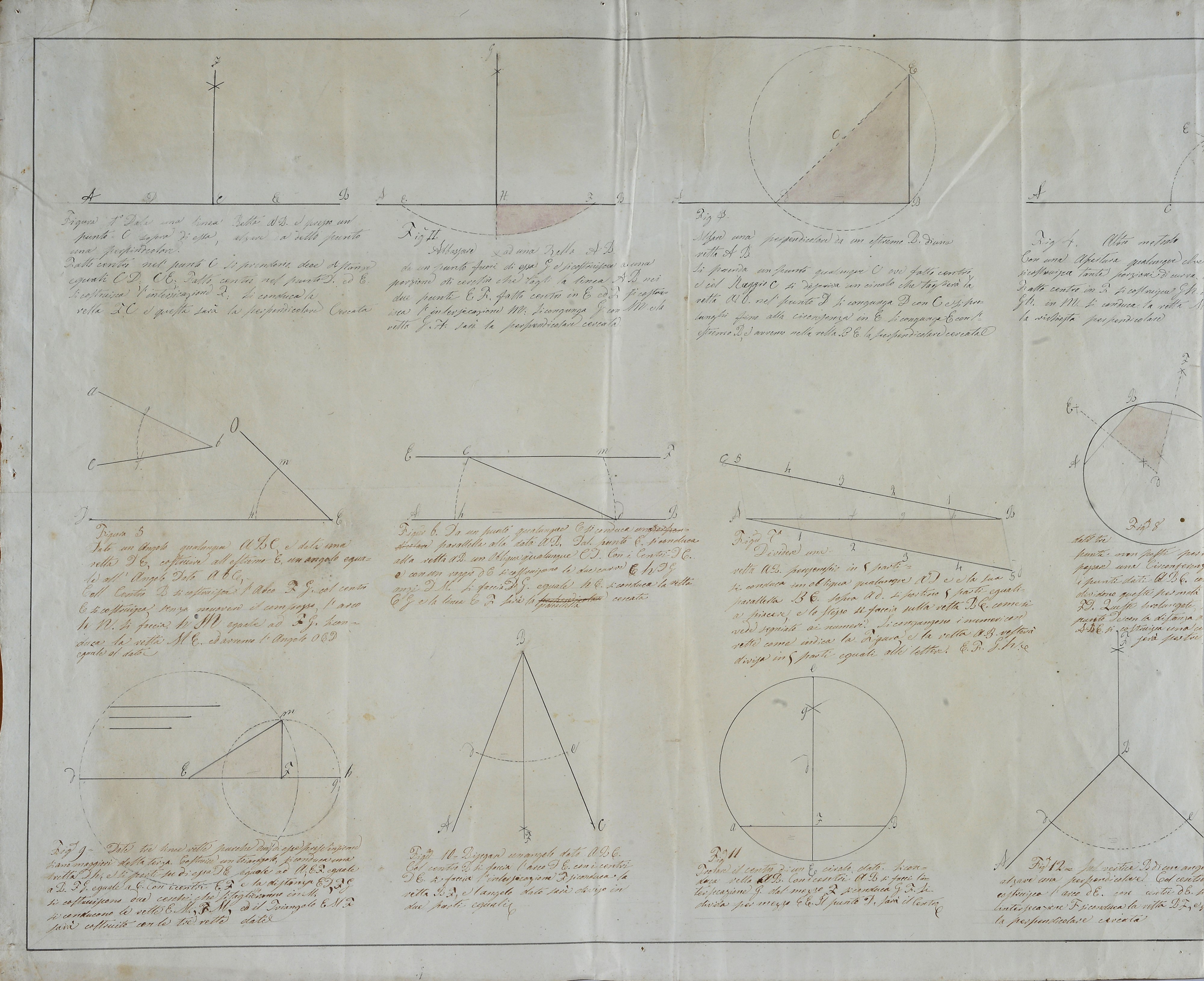 Lotto composto da sette disegni e un' incisione con vari soggetti