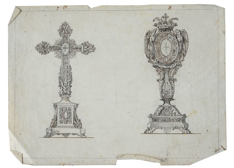 Lotto composto da quattro disegni