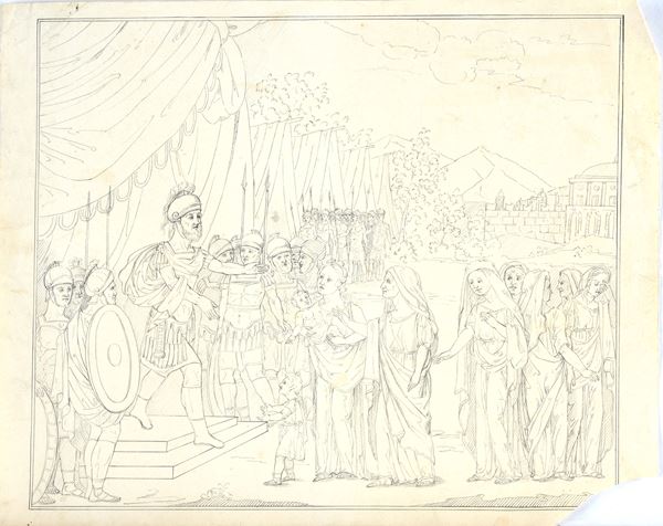 Anonimo, XIX sec. - Lotto composto da tre disegni
