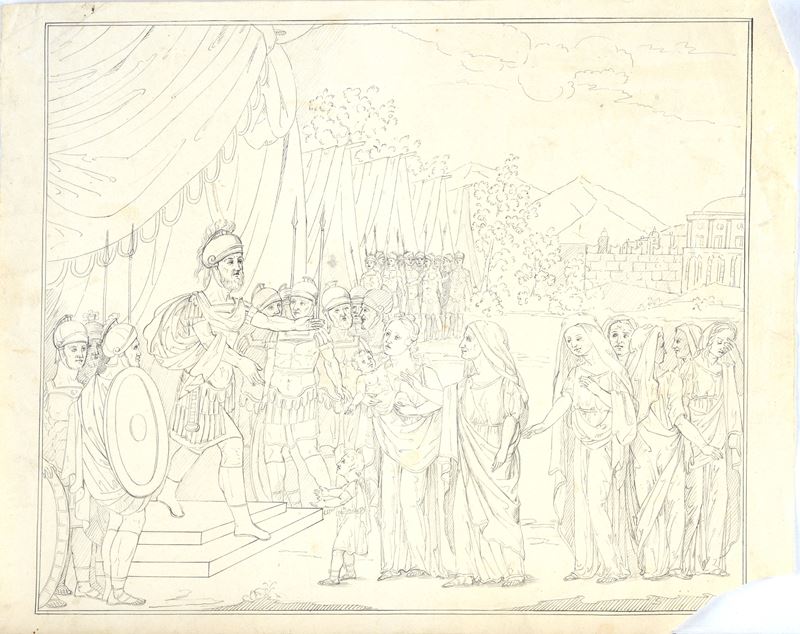 Lotto composto da tre disegni