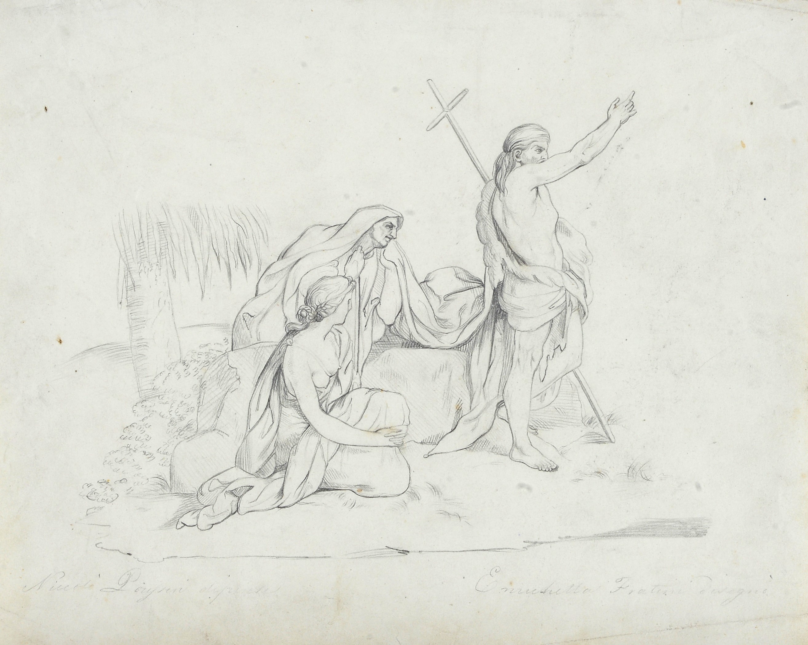 Lotto composto da tre disegni