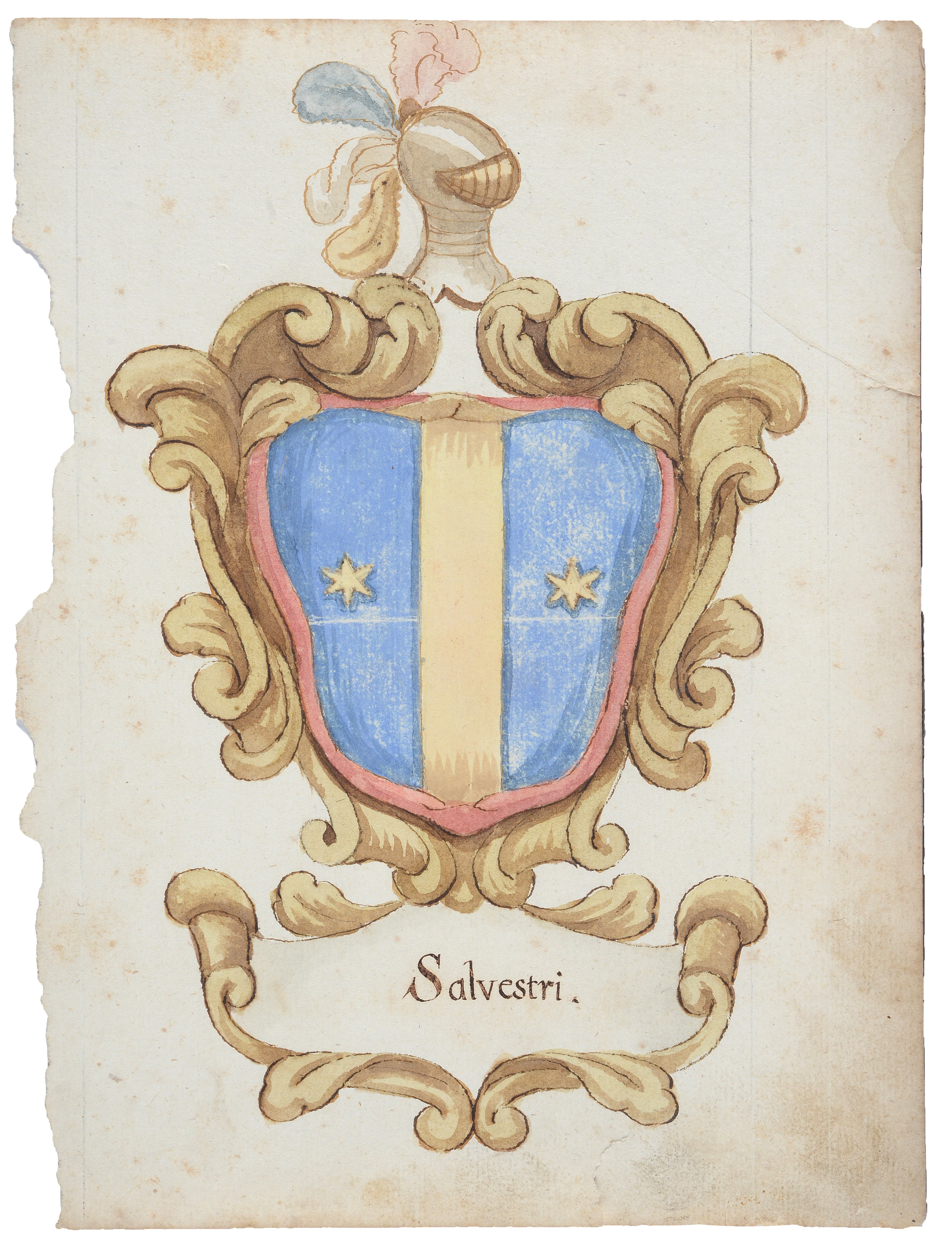 Lotto composto da tre studi di stemma