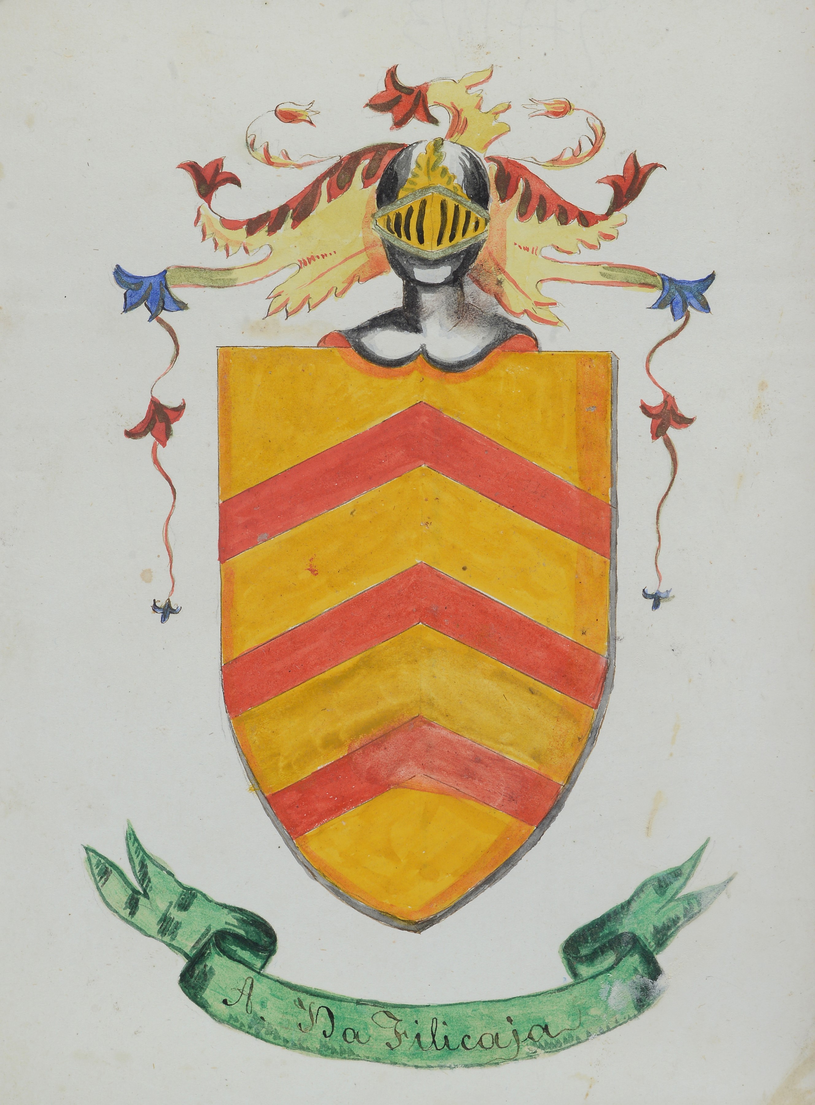 Lotto composto da tre studi di stemma