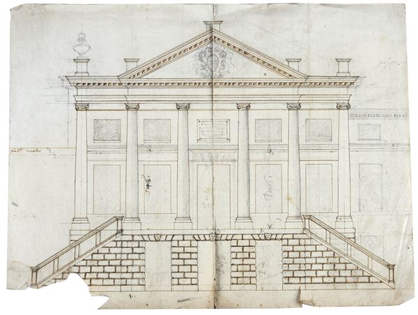 Anonimo, XIX sec. - Prospetto di edificio