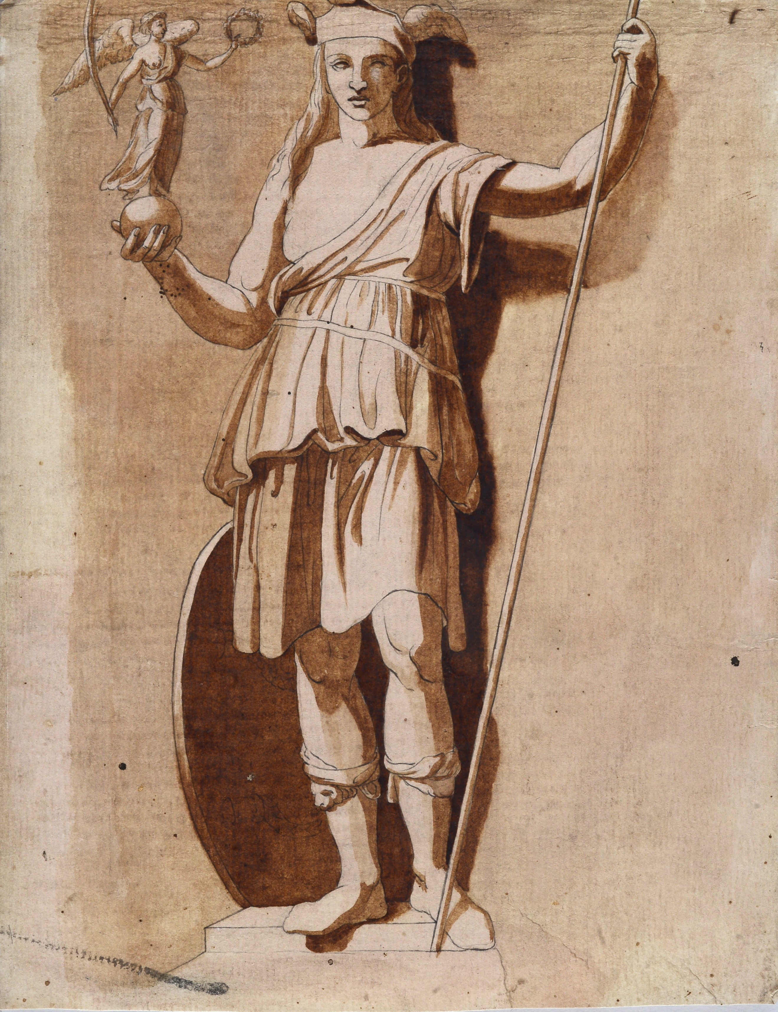 Lotto composto da tre disegni con divinità