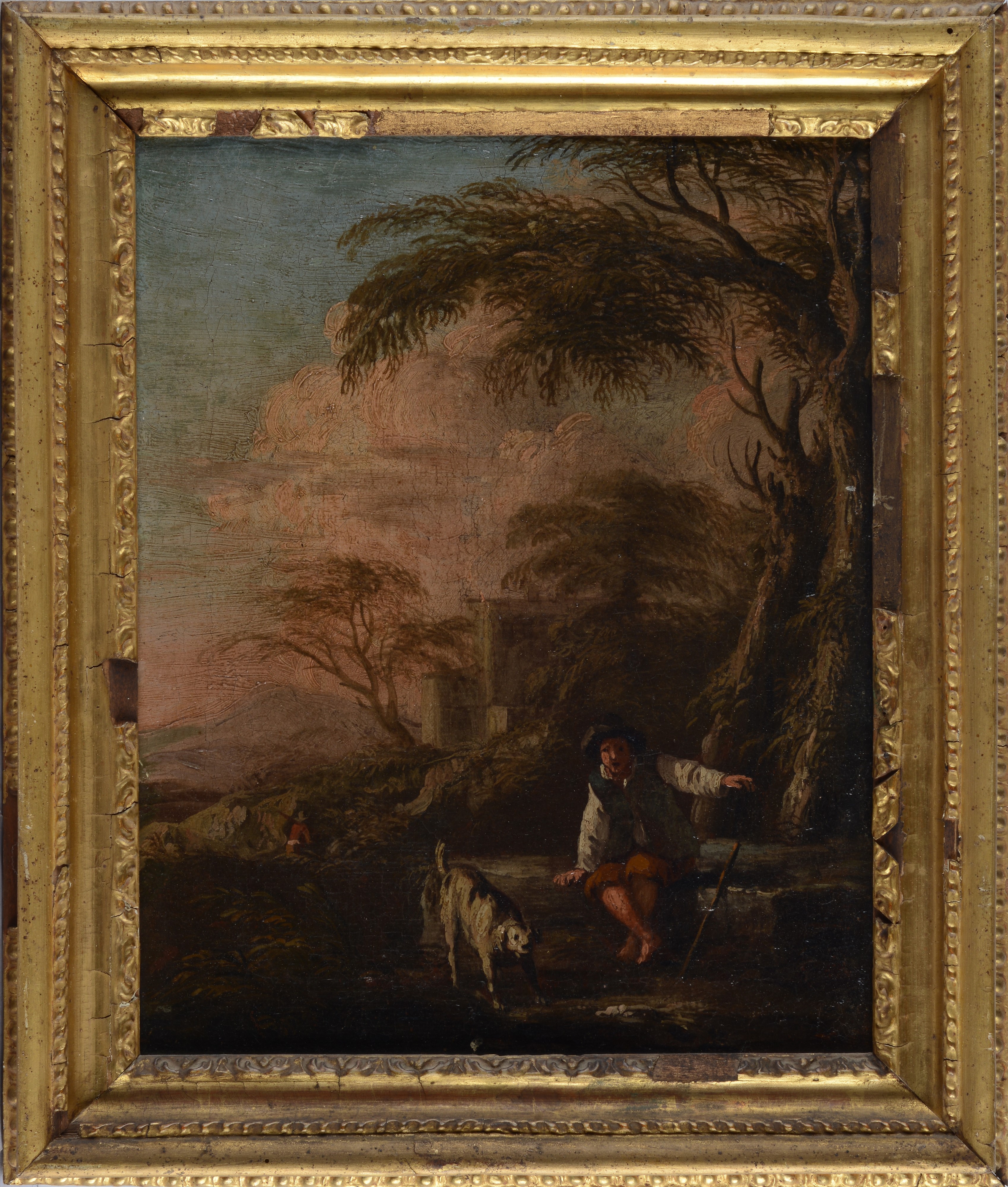 Paesaggio con contadini