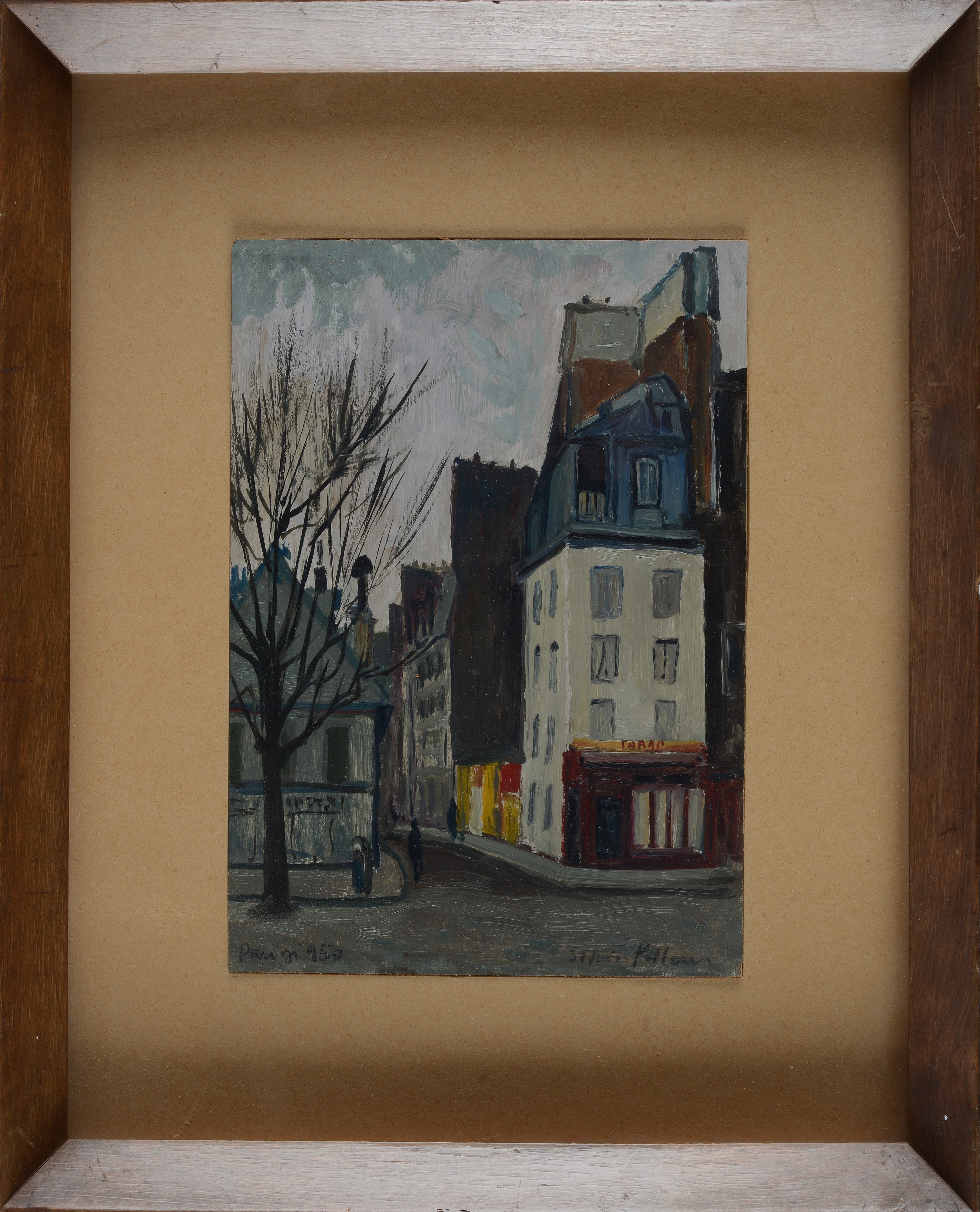 Silvio Polloni - Parigi, olio su legno