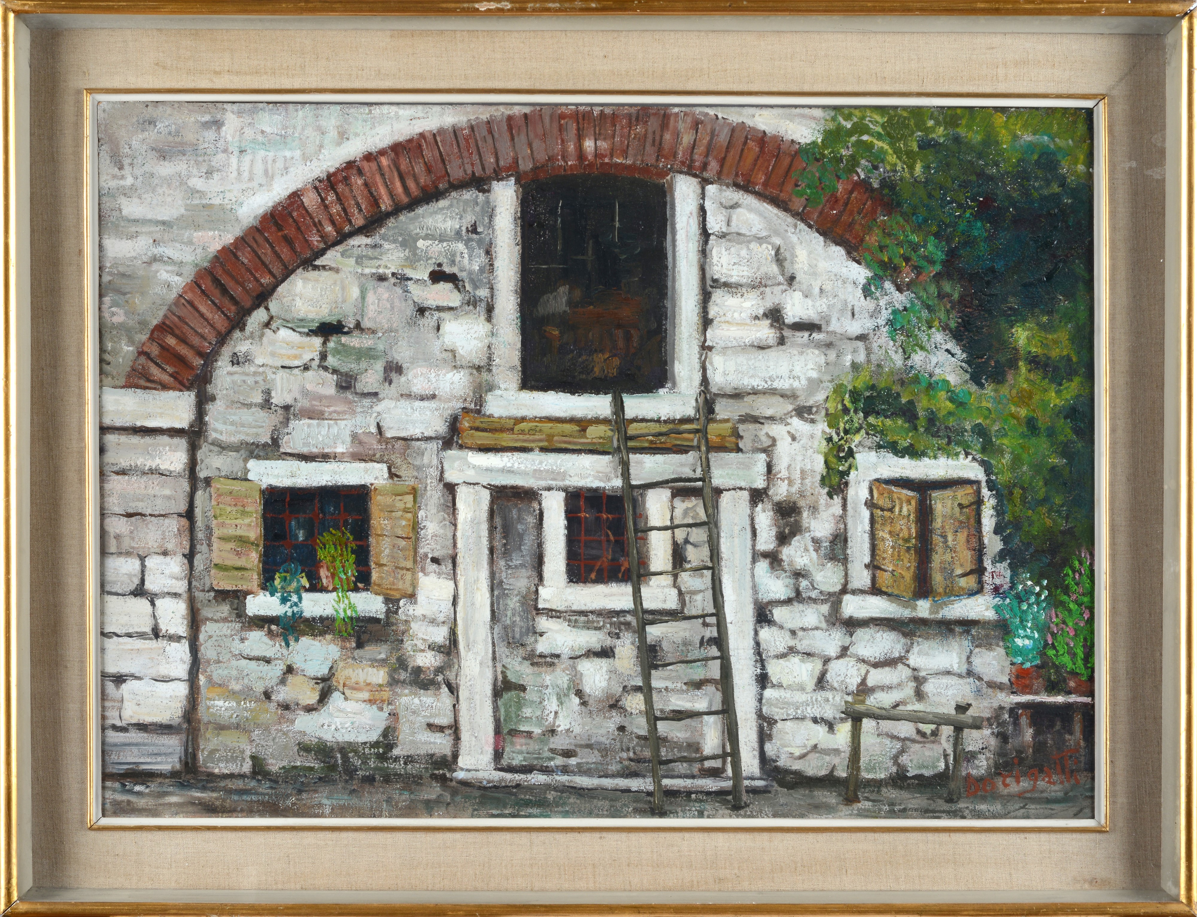 Renato Dorigatti - Rustico - olio su masonite