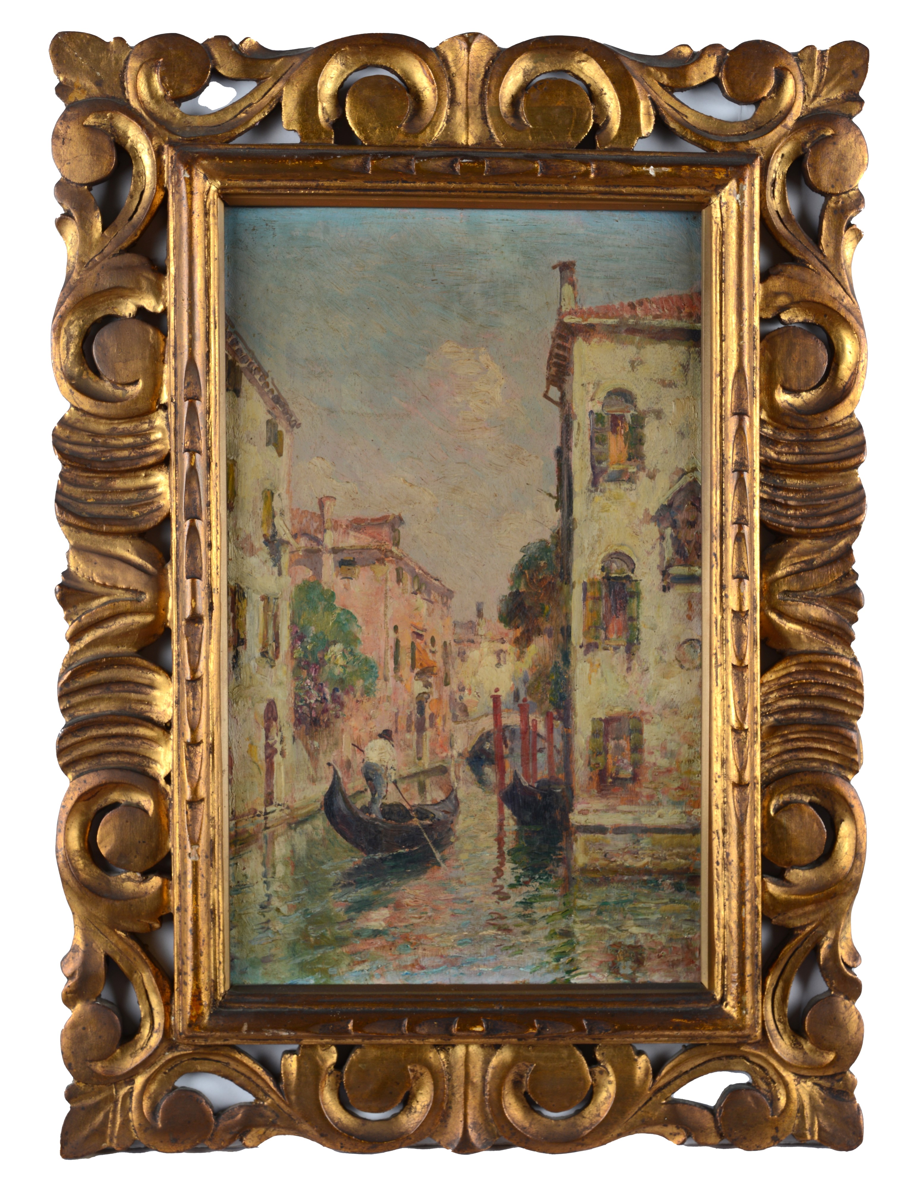 Anonimo, XX Sec. - Anonimo, Canale a Venezia, olio su legno