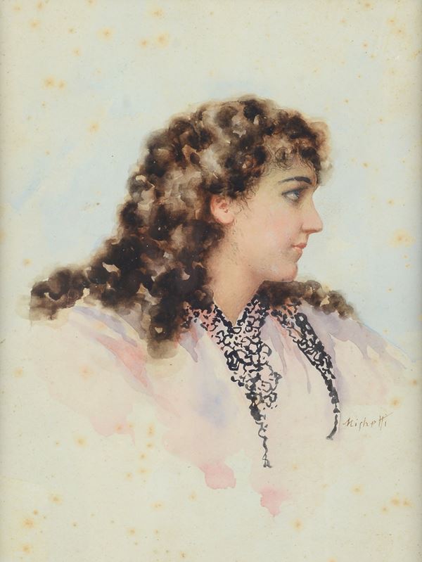 Francesco Paolo Michetti - Ragazza di profilo