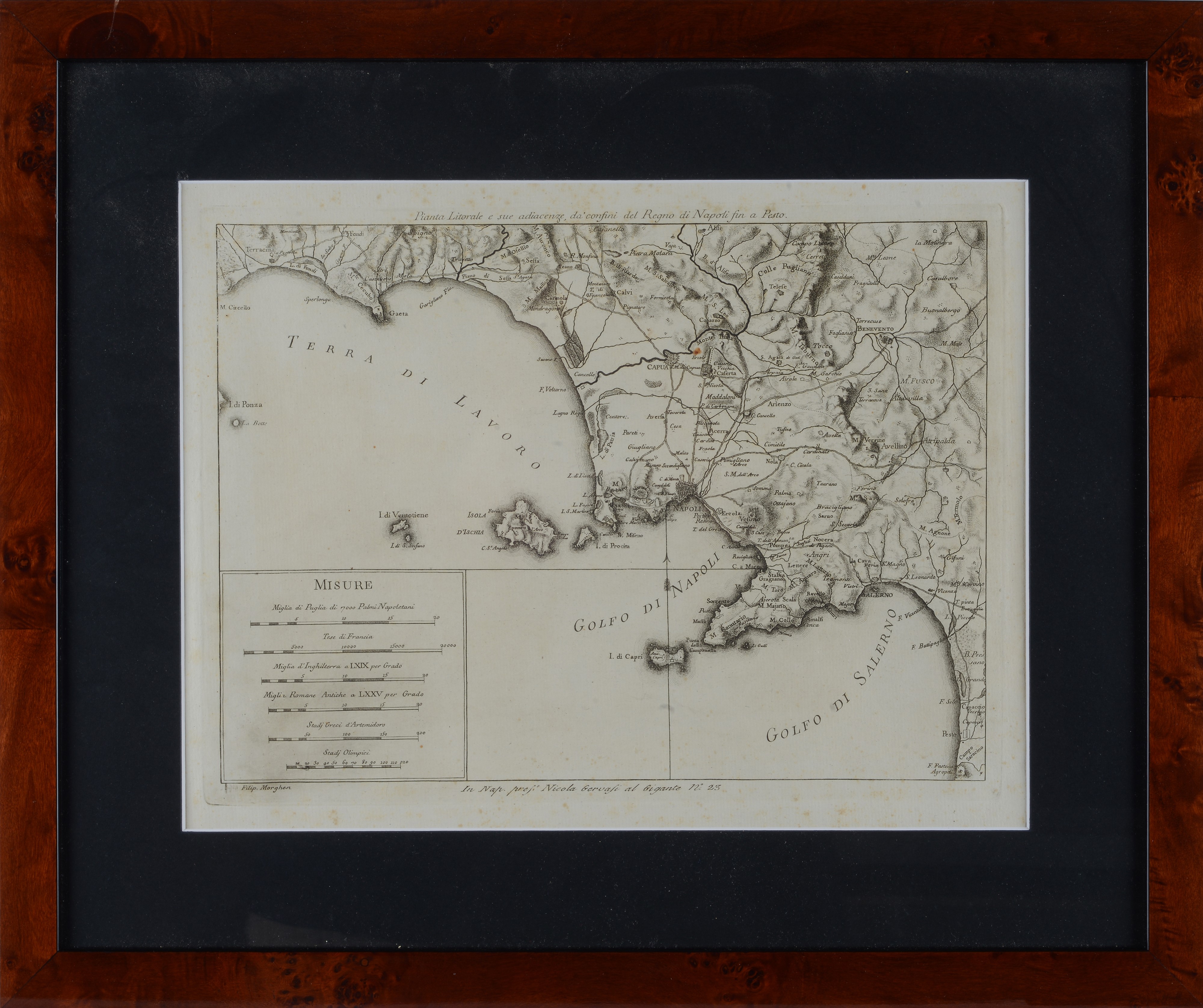 Pianta litorale e sue adiacenze da confini del Regno di Napoli fin a Pesto