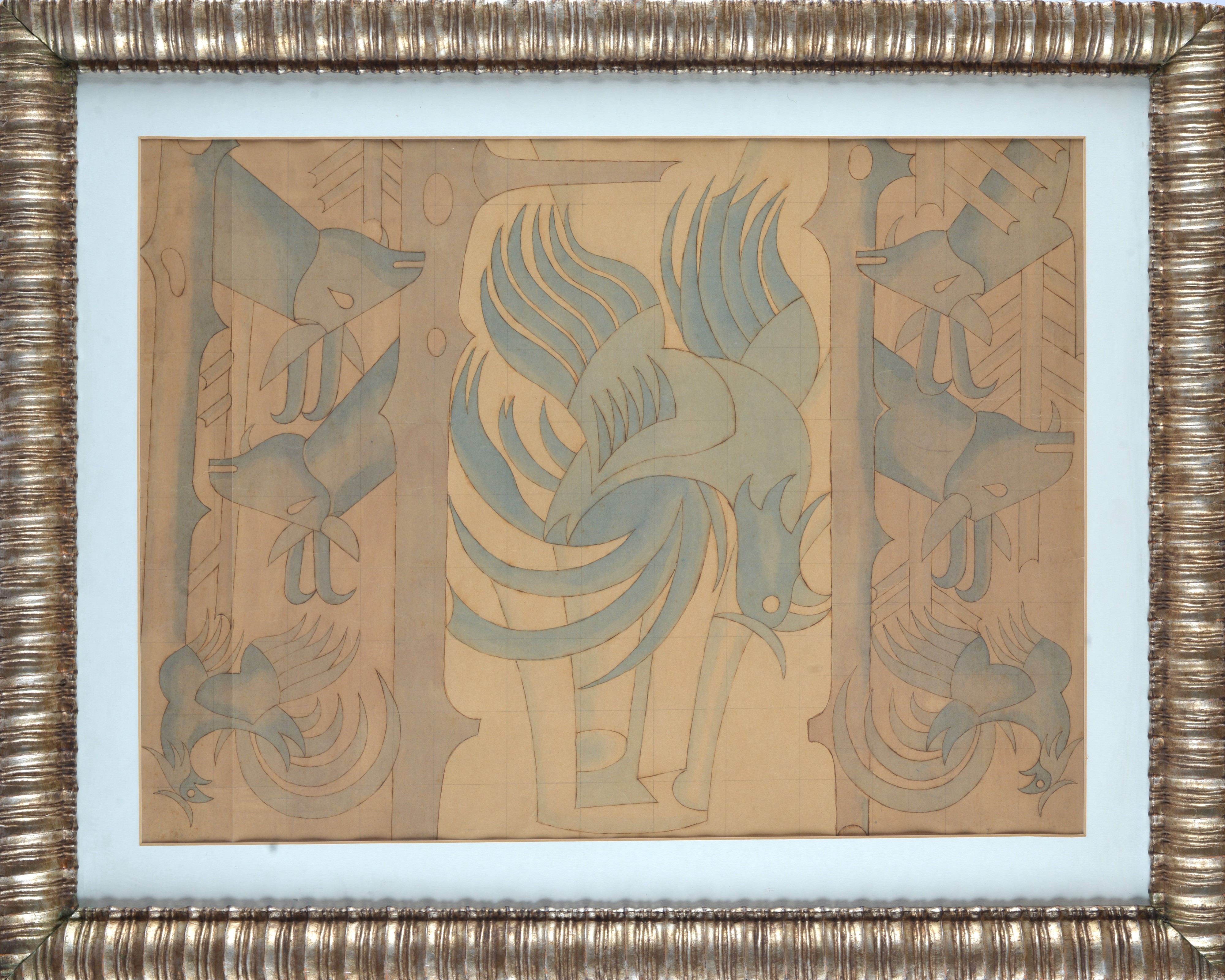 Fortunato Depero - Studio per la caccia, china e inchiostro su carta