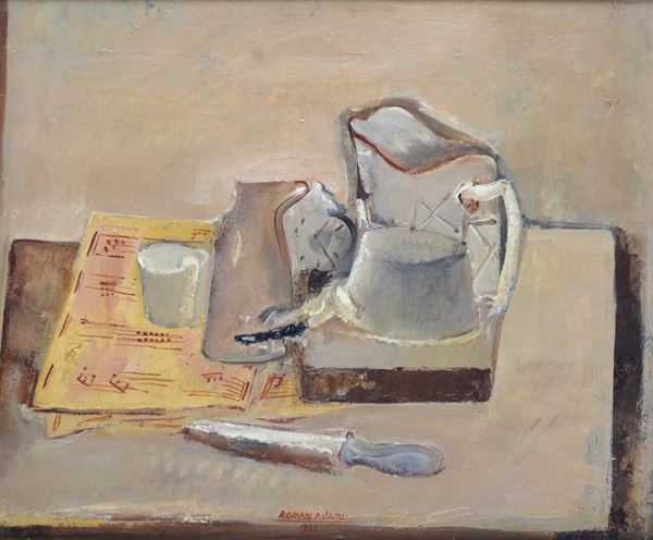 Valerio Adami - Oggetti scompagni, natura morta