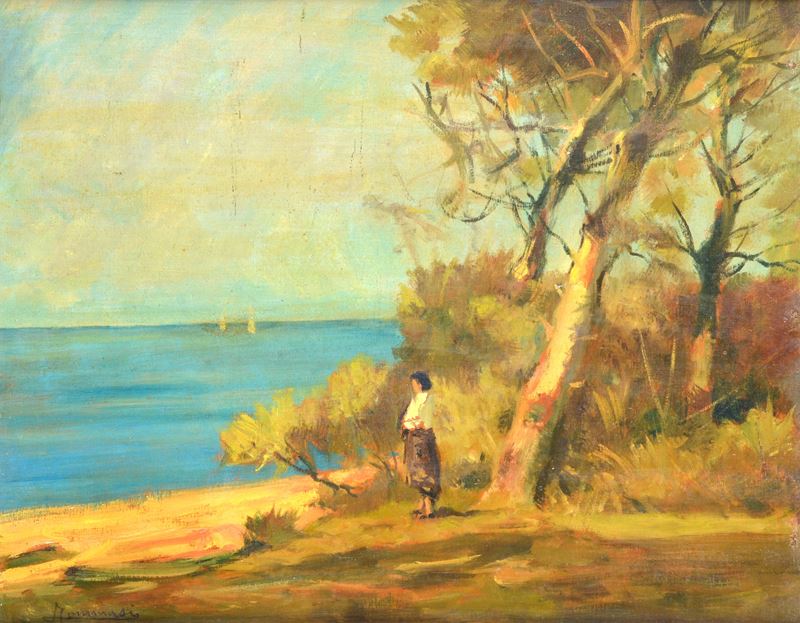 Figura sulla spiaggia