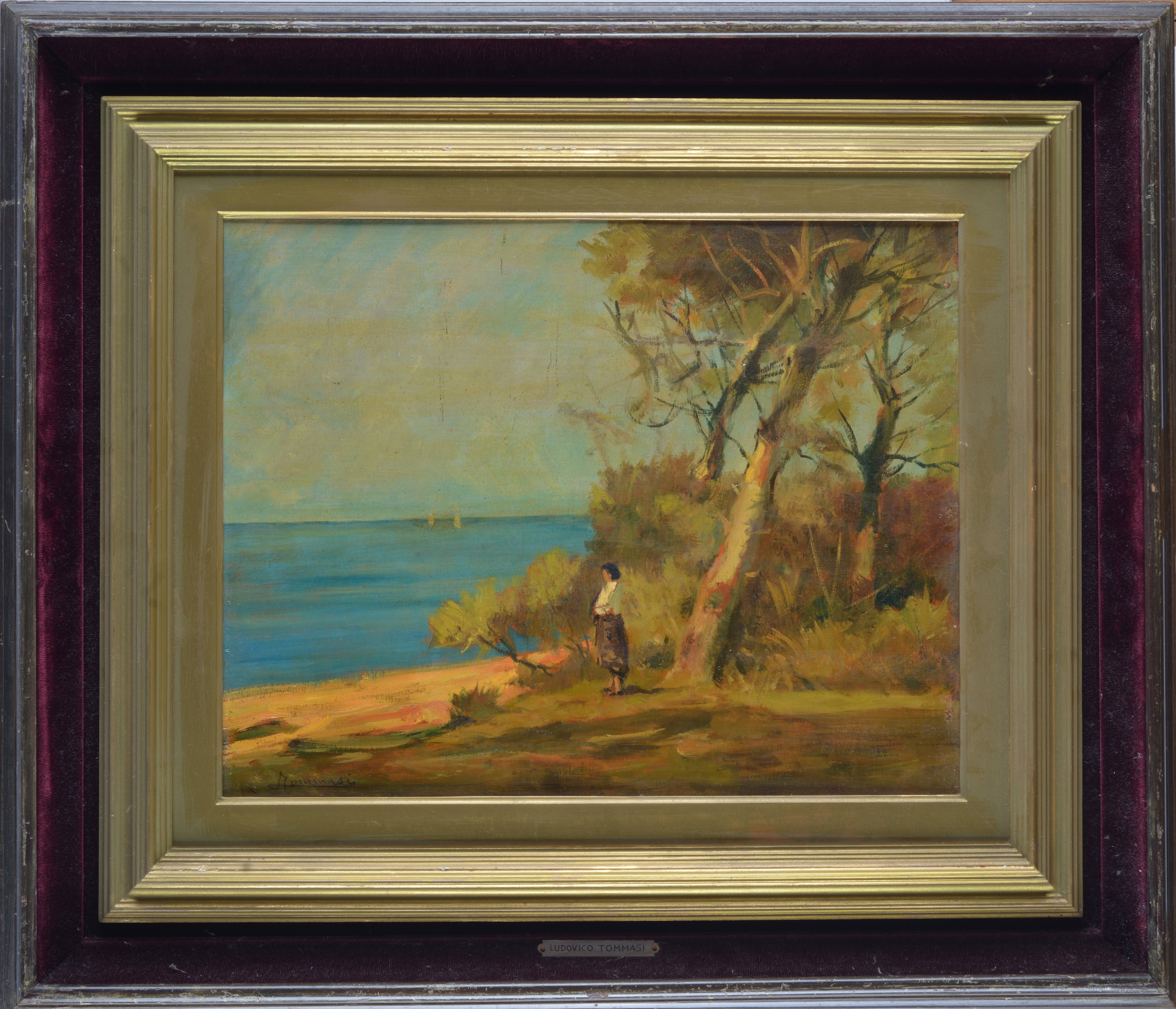 Figura sulla spiaggia