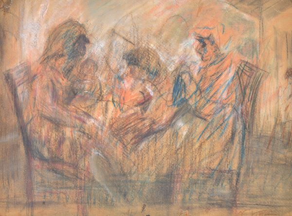 Umberto Vittorini - Interno con famiglia