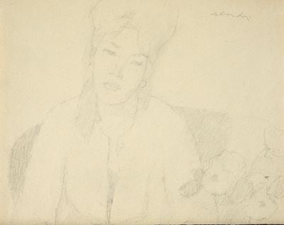 Ritratto di donna, matita su carta