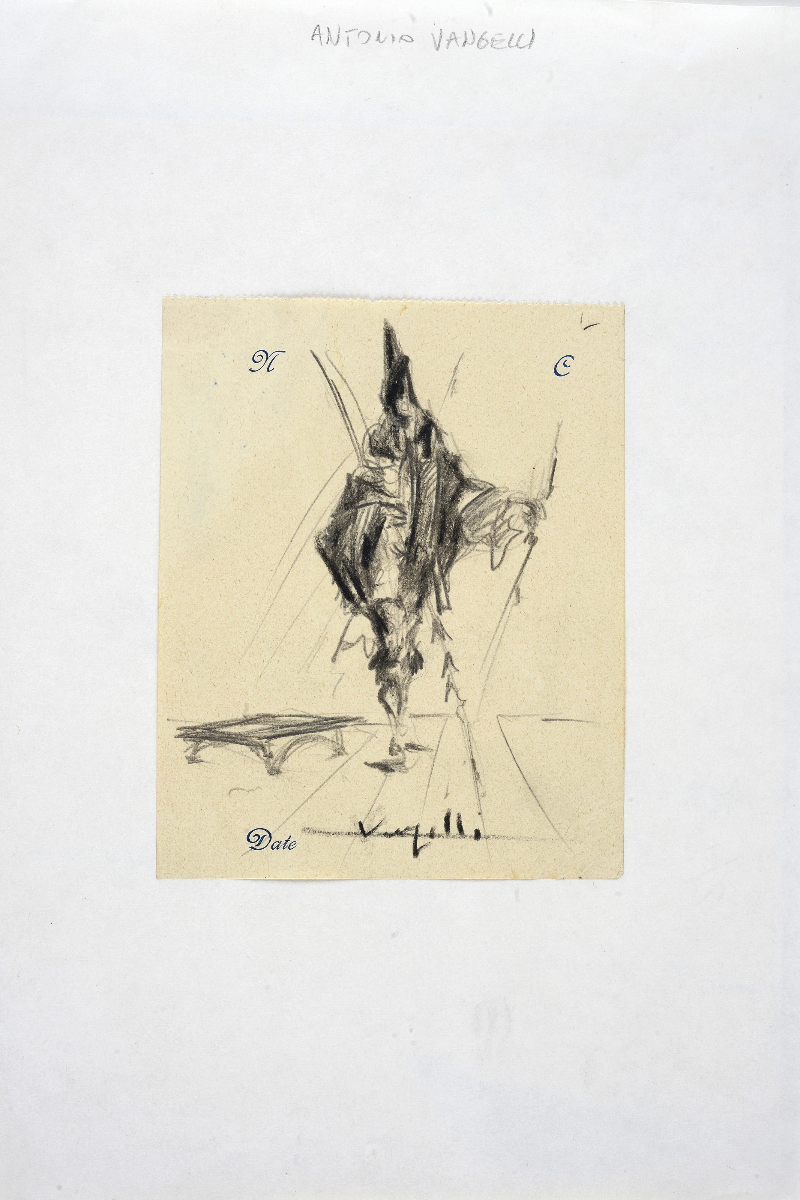 Antonio Vangelli - Coppia di disegni, matita su carta