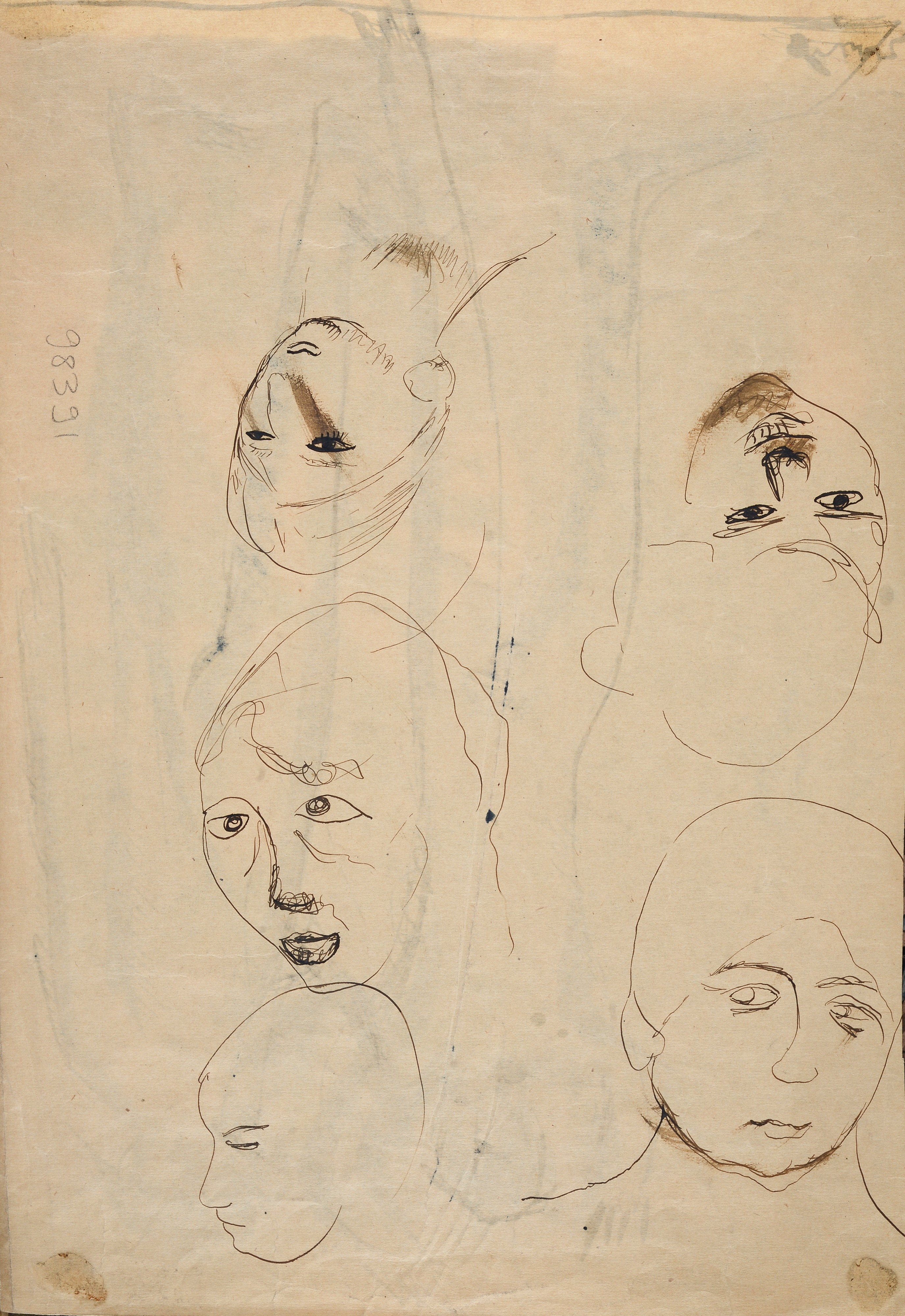 Giacomo Manzù - Figure, acquerello su carta