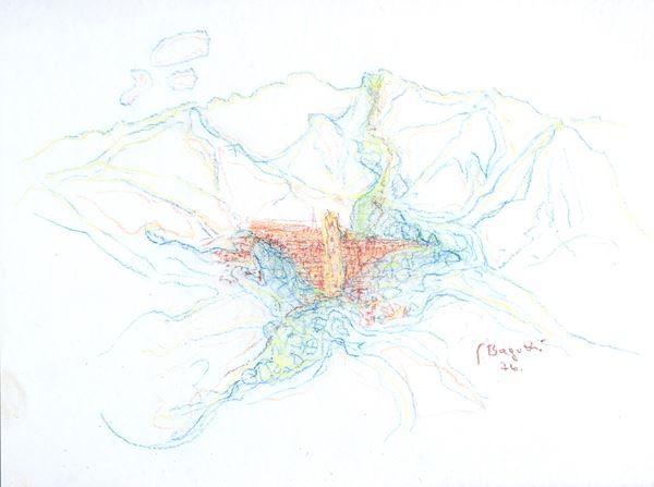 Anonimo, XX sec. -  Paesaggio