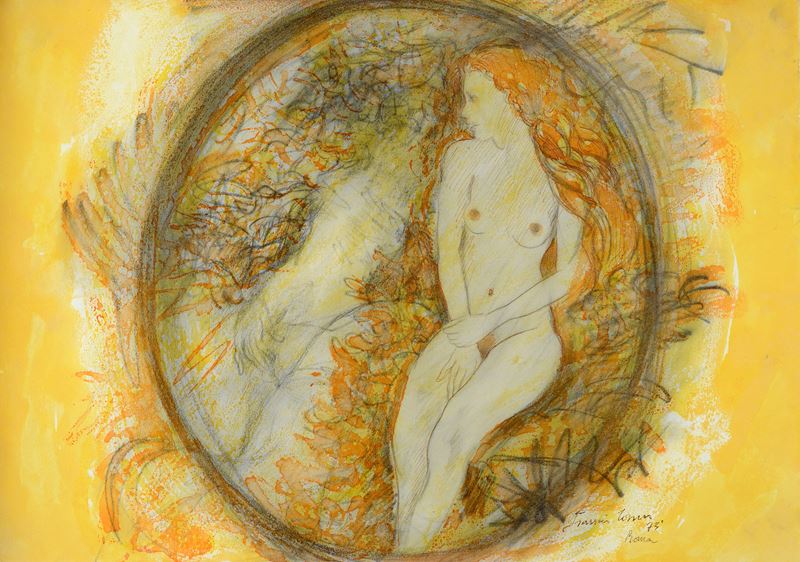 Francisco Corzas - Donna - tecnica mista su cartoncino