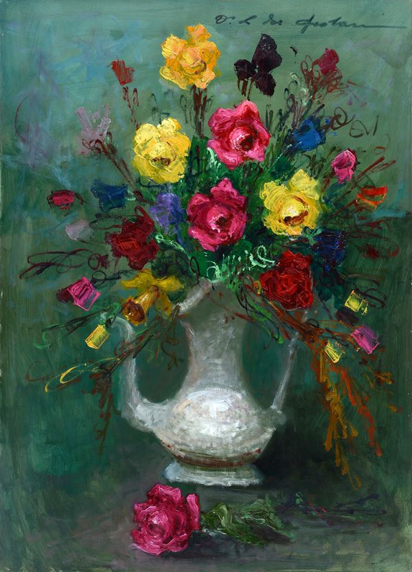 Osman Lorenzo de Scolari - Fiori con rose