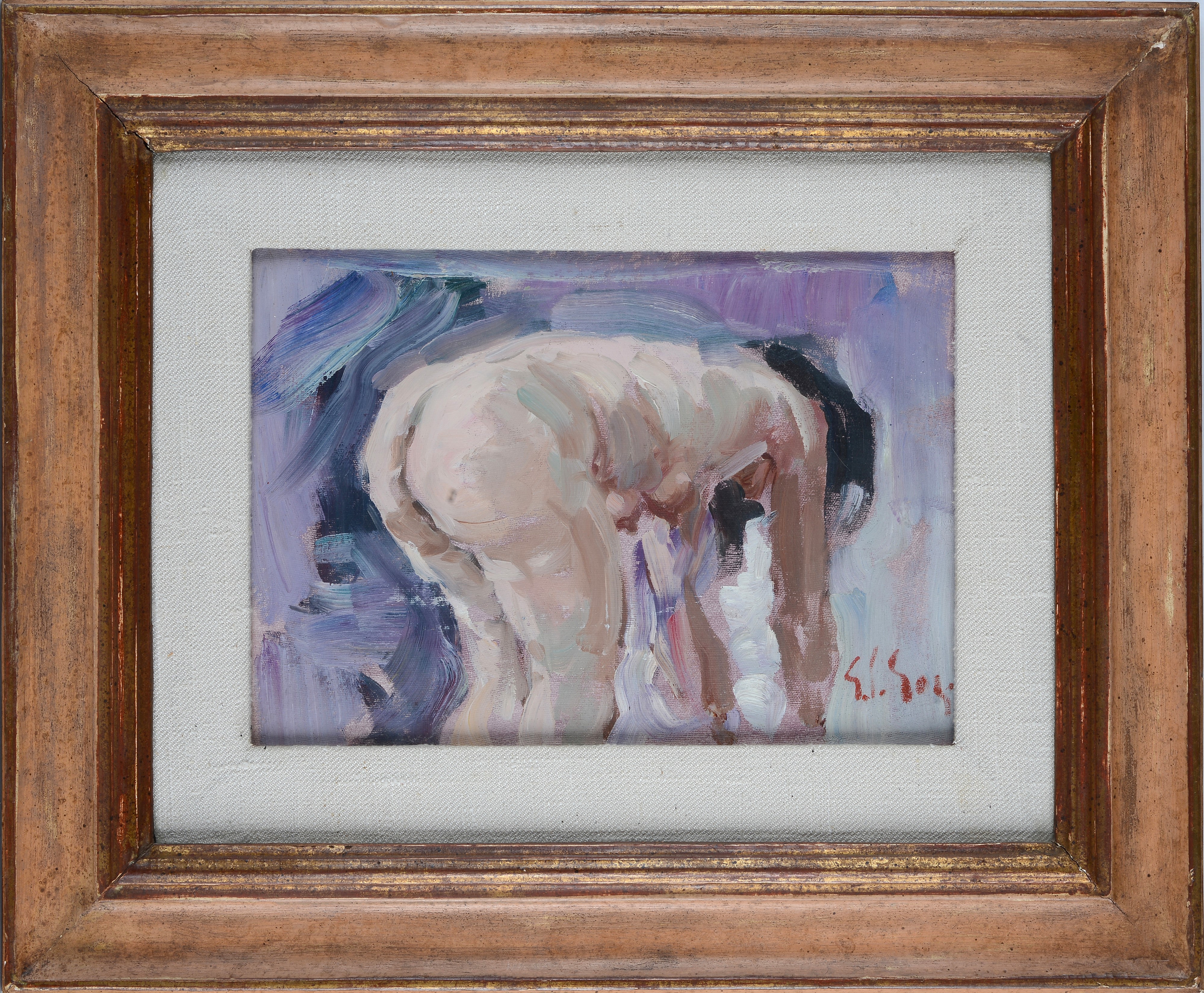 Gino Paolo Gori - Nudo femminile, olio su cartone telato