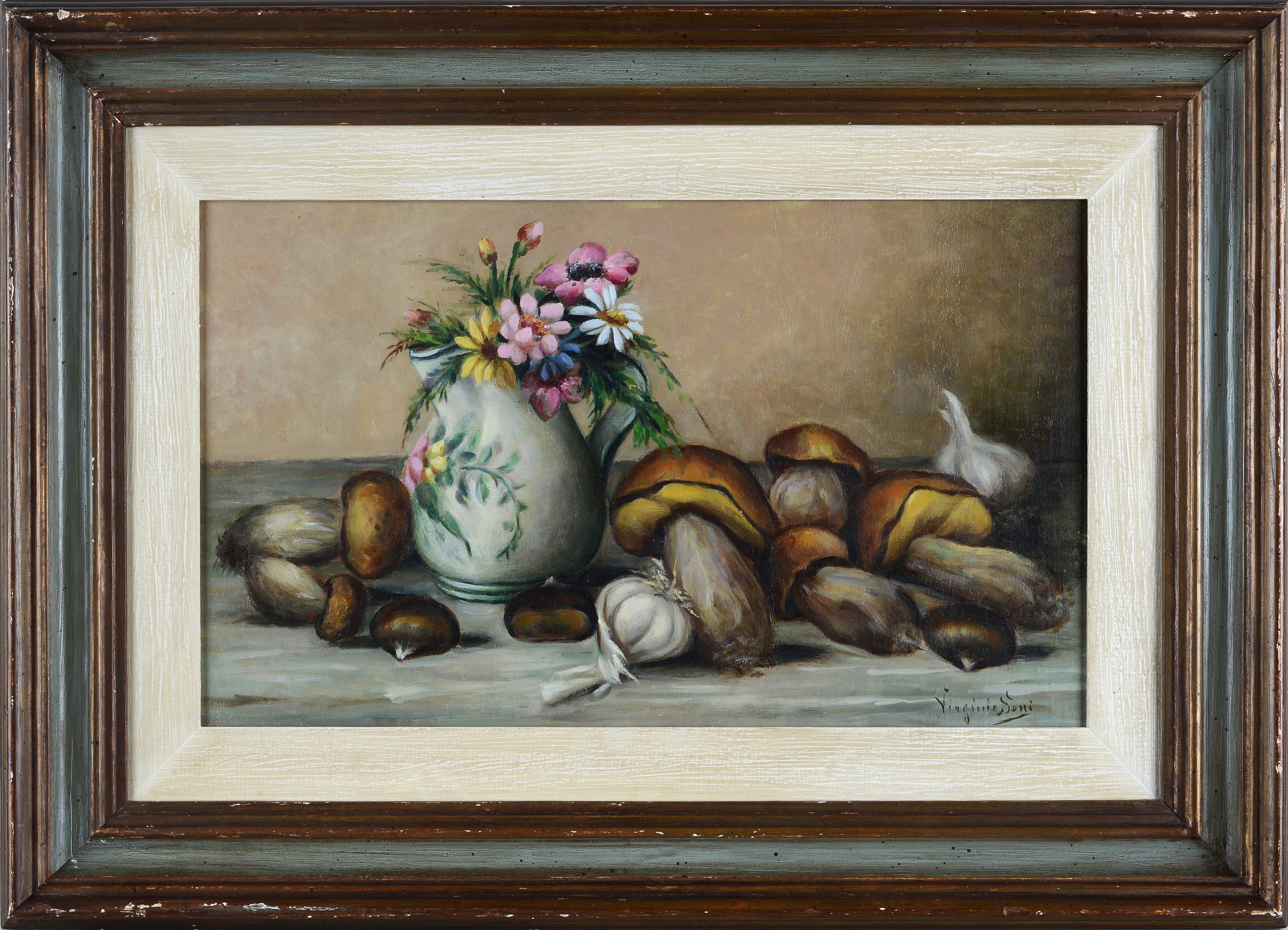 Virginio Soni - Natura morta, olio su tavola