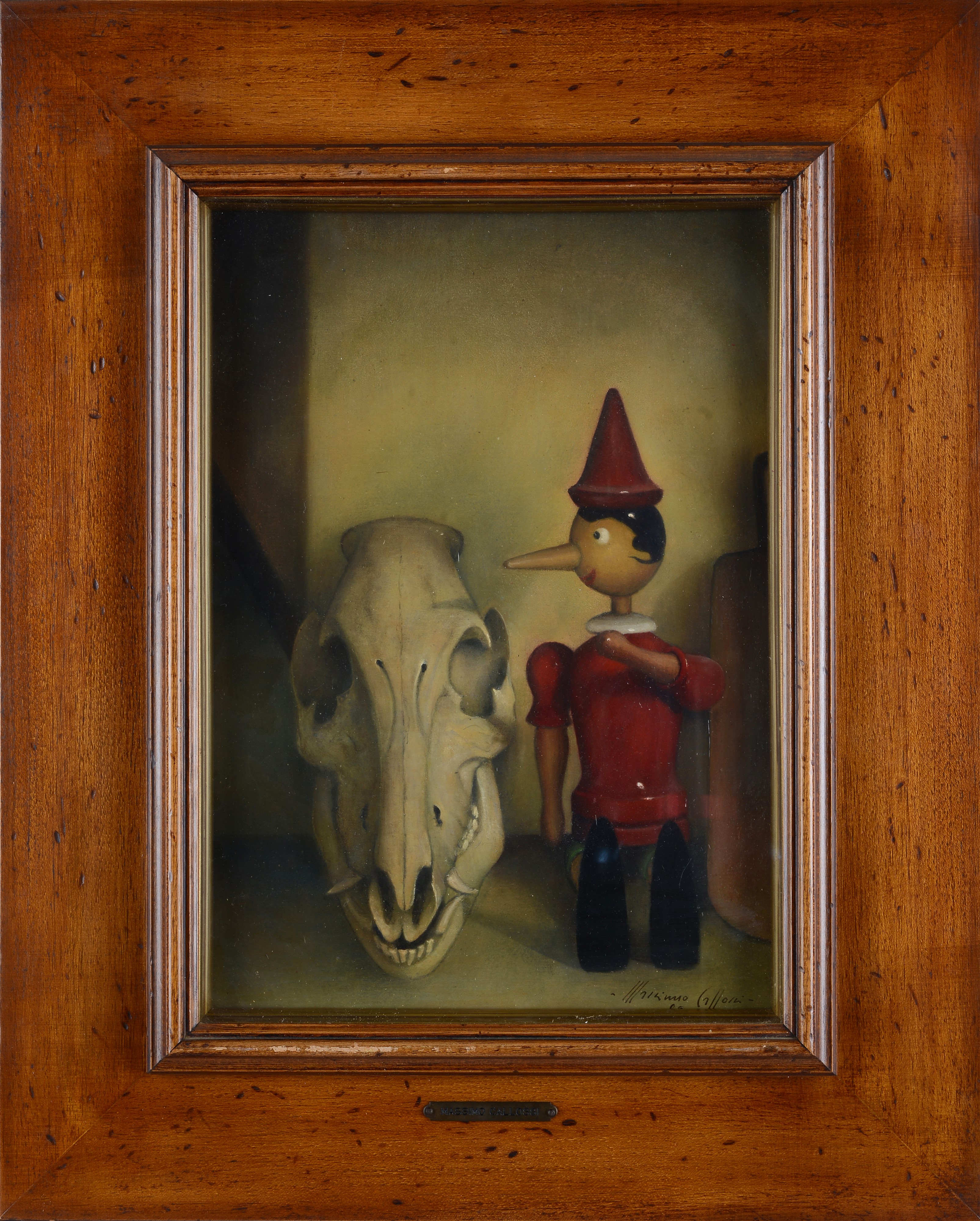 Massimo Callossi - Oggetti nello studio, olio su tavola