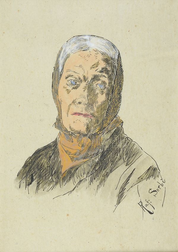 Anonimo, XX sec. - Ritratto di donna anziana
