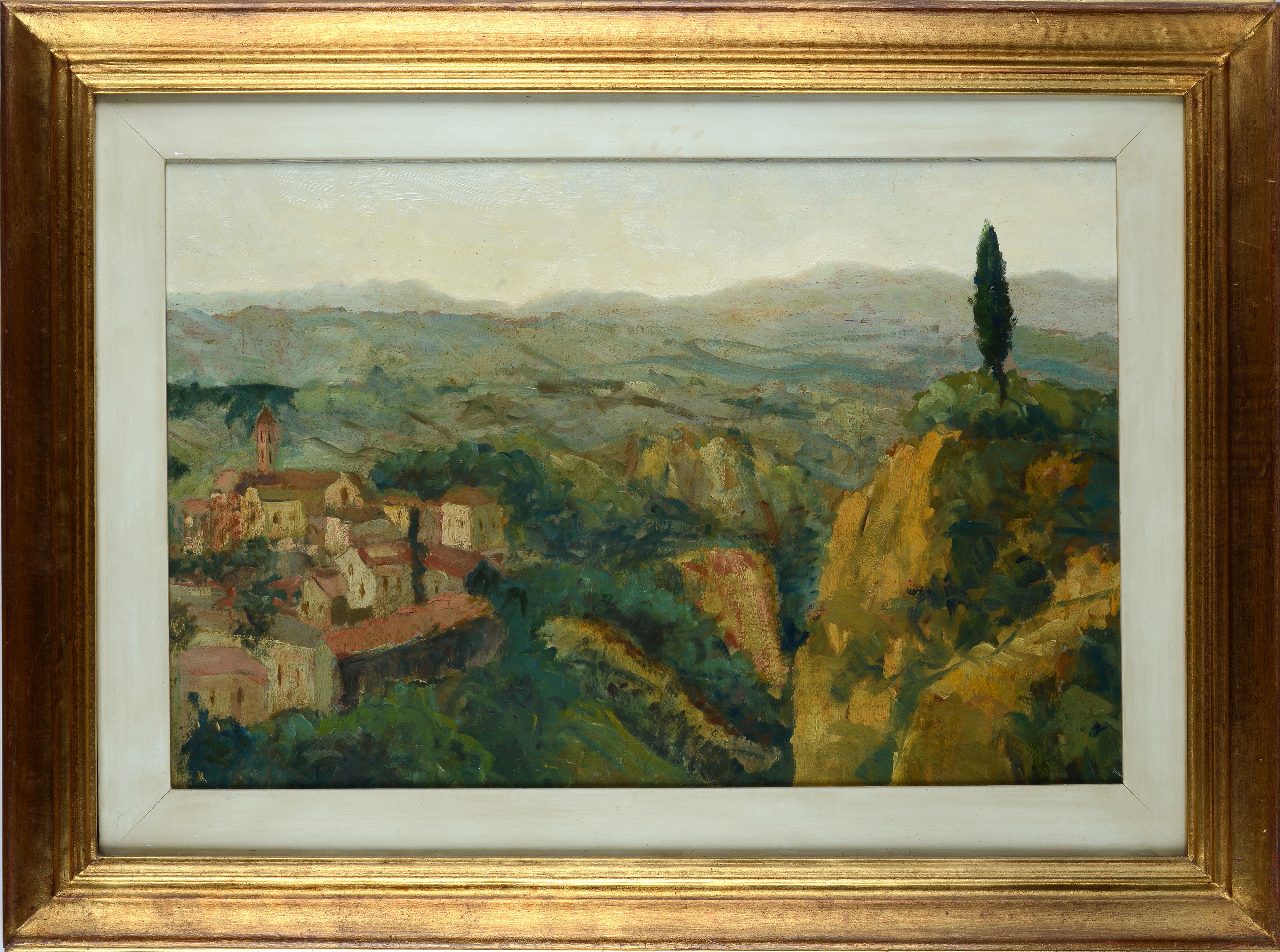 Anonimo, XX Sec. - Anonimo del XX secolo, Paesaggio, olio su legno