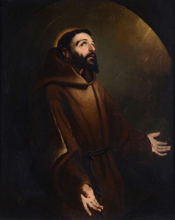 Scuola spagnola, XVIII-XIX sec. - San Francesco riceve le stimmate 