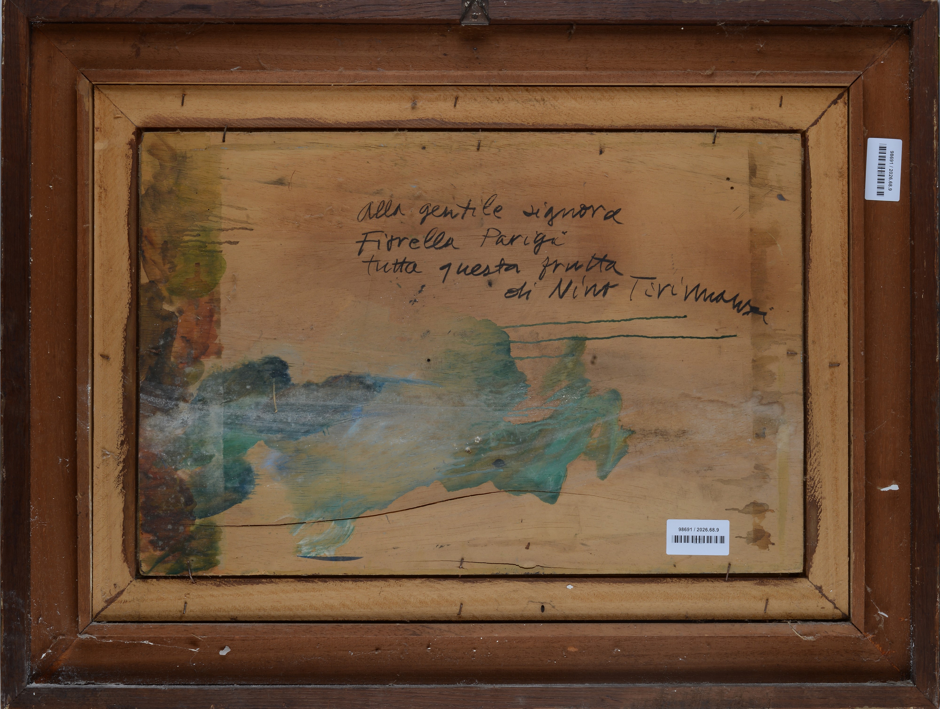 Nino Tirinnanzi - Natura morta, olio su tavola