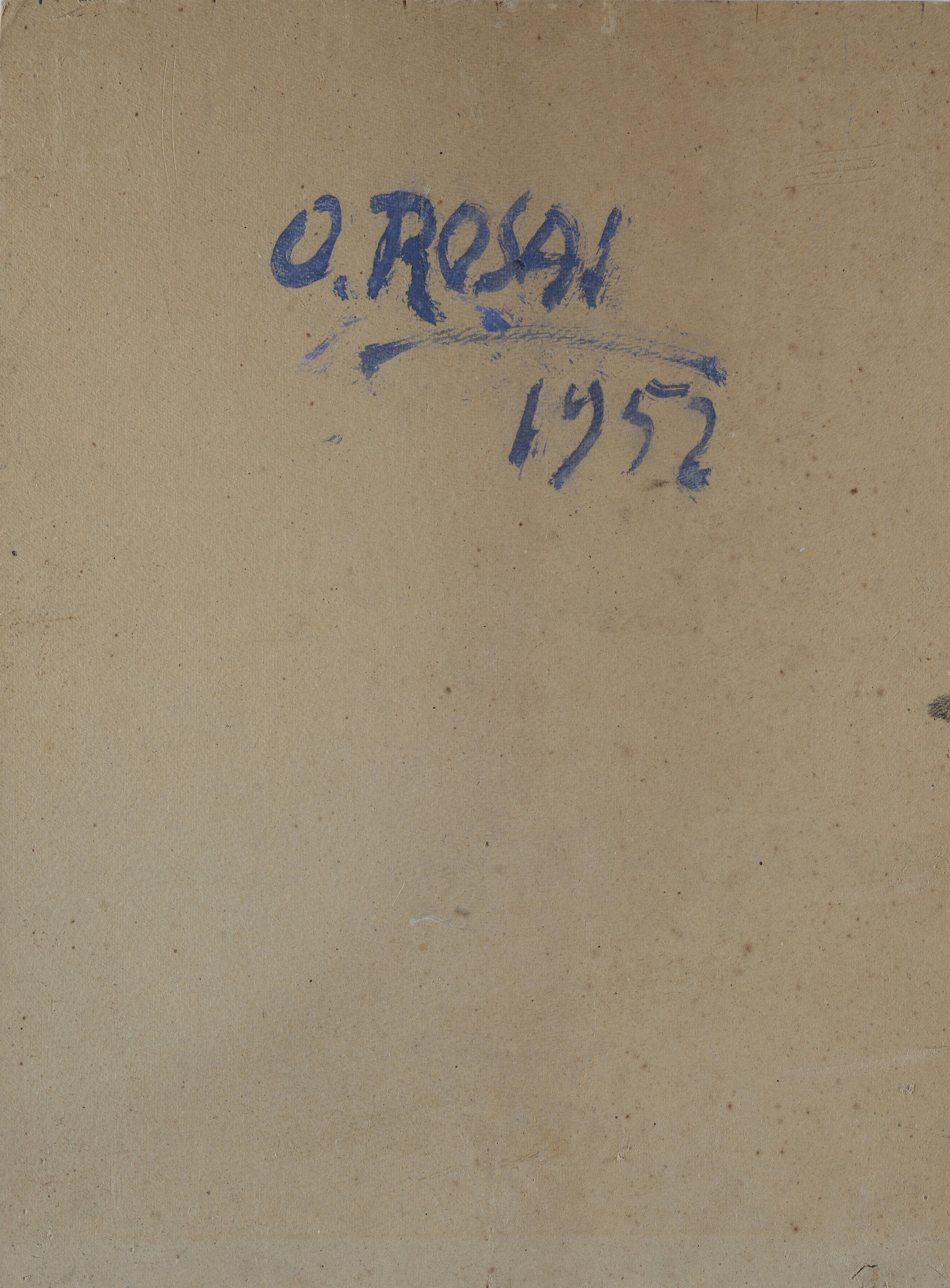 Ottone Rosai - Musicanti, olio su cartone, cm 40x30, 1952