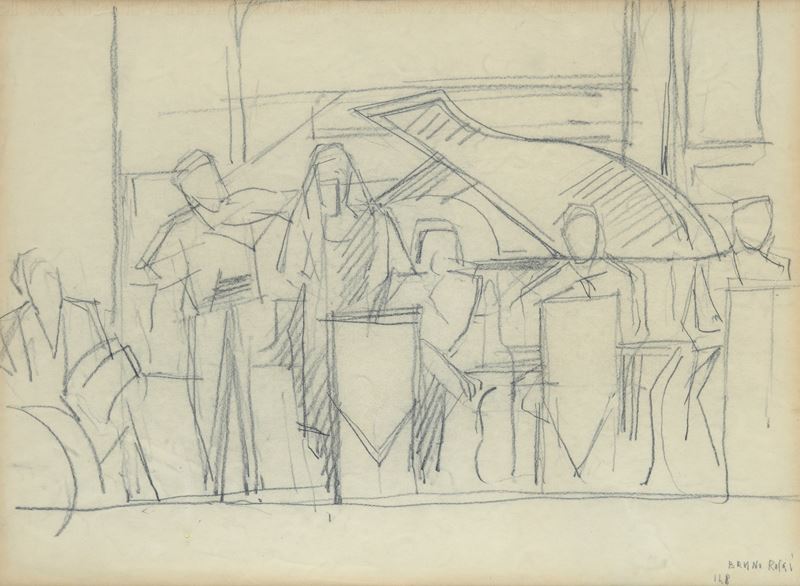 Bruno Rosai - Concertino, matita su carta (1948)