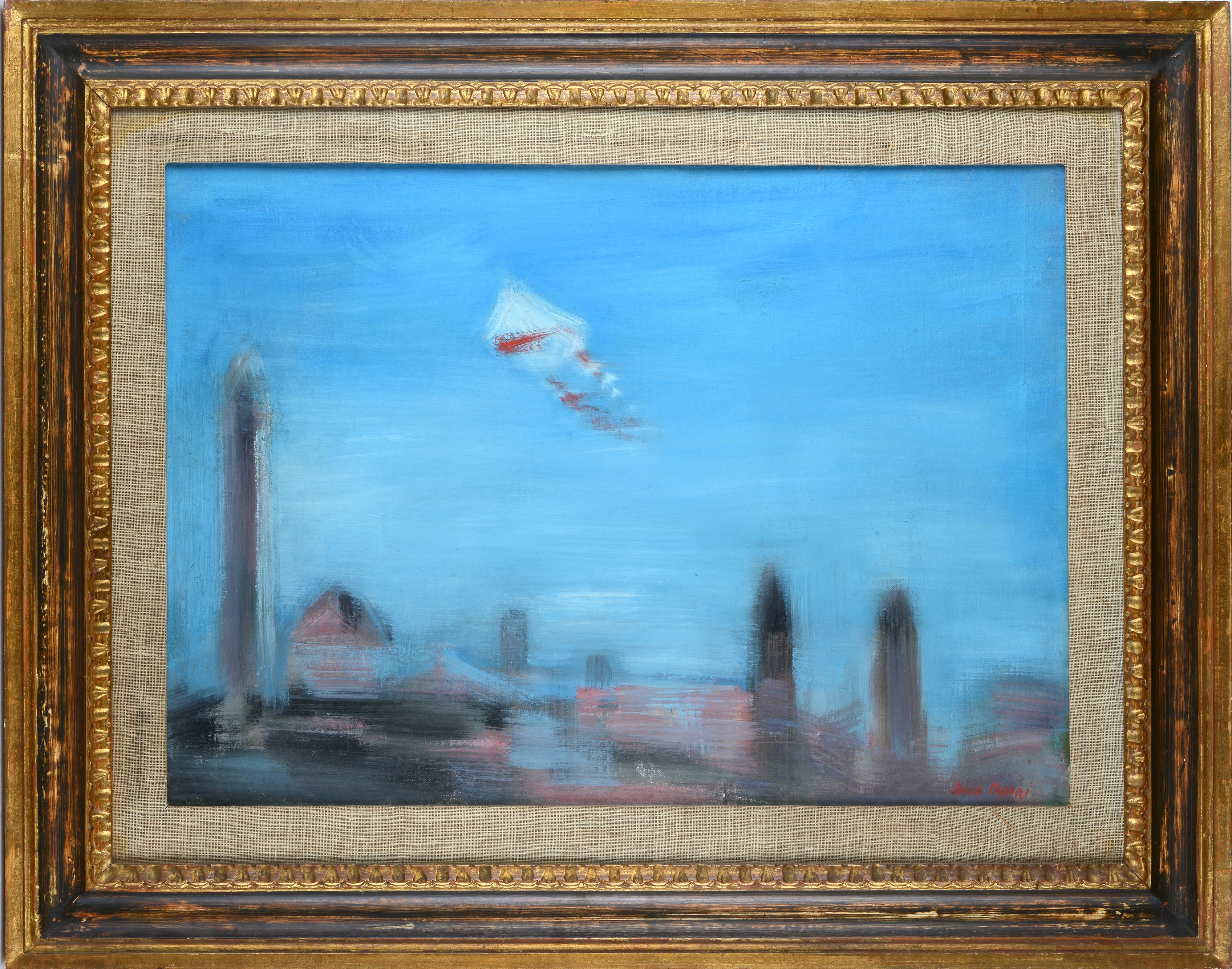 Dino Caponi - L’aquilone, olio su tela