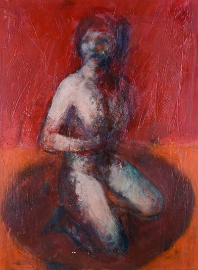 Striptease, olio su tela