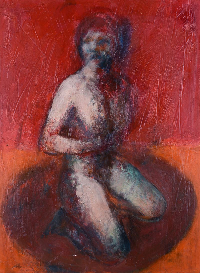 Mario Nuti - Striptease, olio su tela