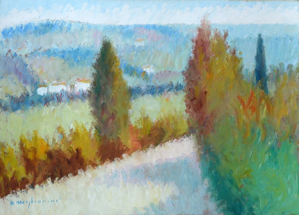 Dino Migliorini - Paesaggio con case