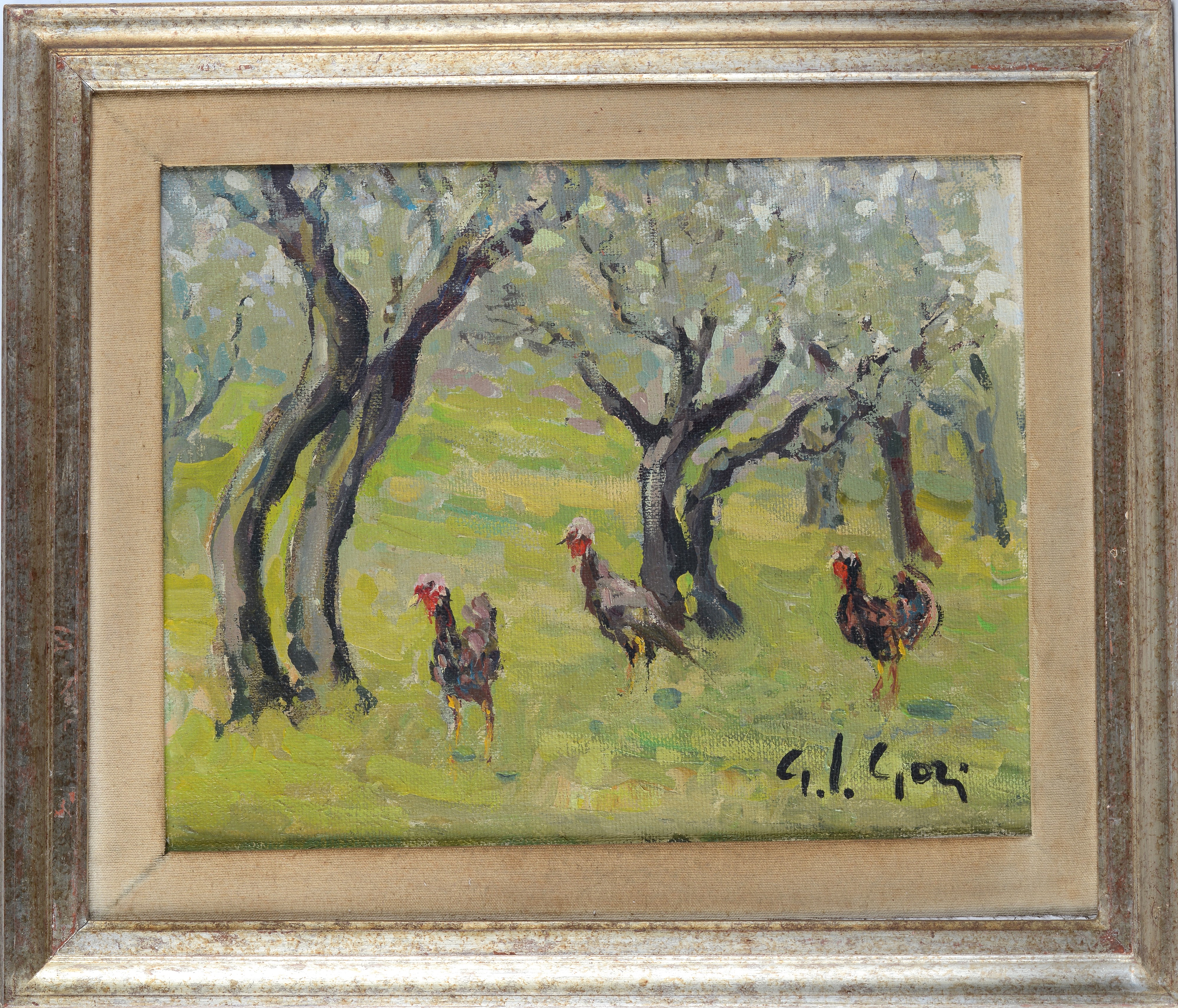 Gino Paolo Gori - Oliveta toscana, olio su tela