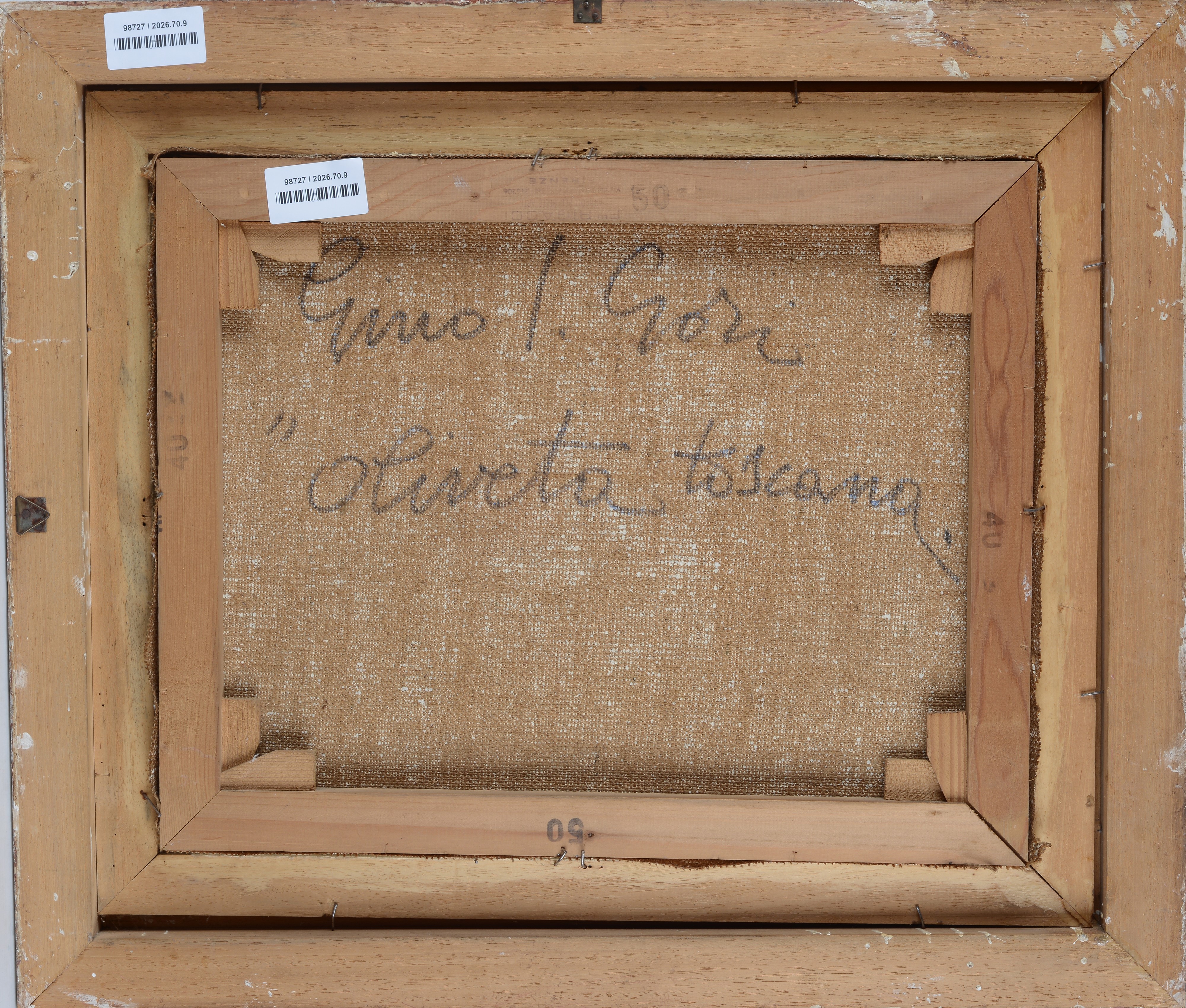 Gino Paolo Gori - Oliveta toscana, olio su tela