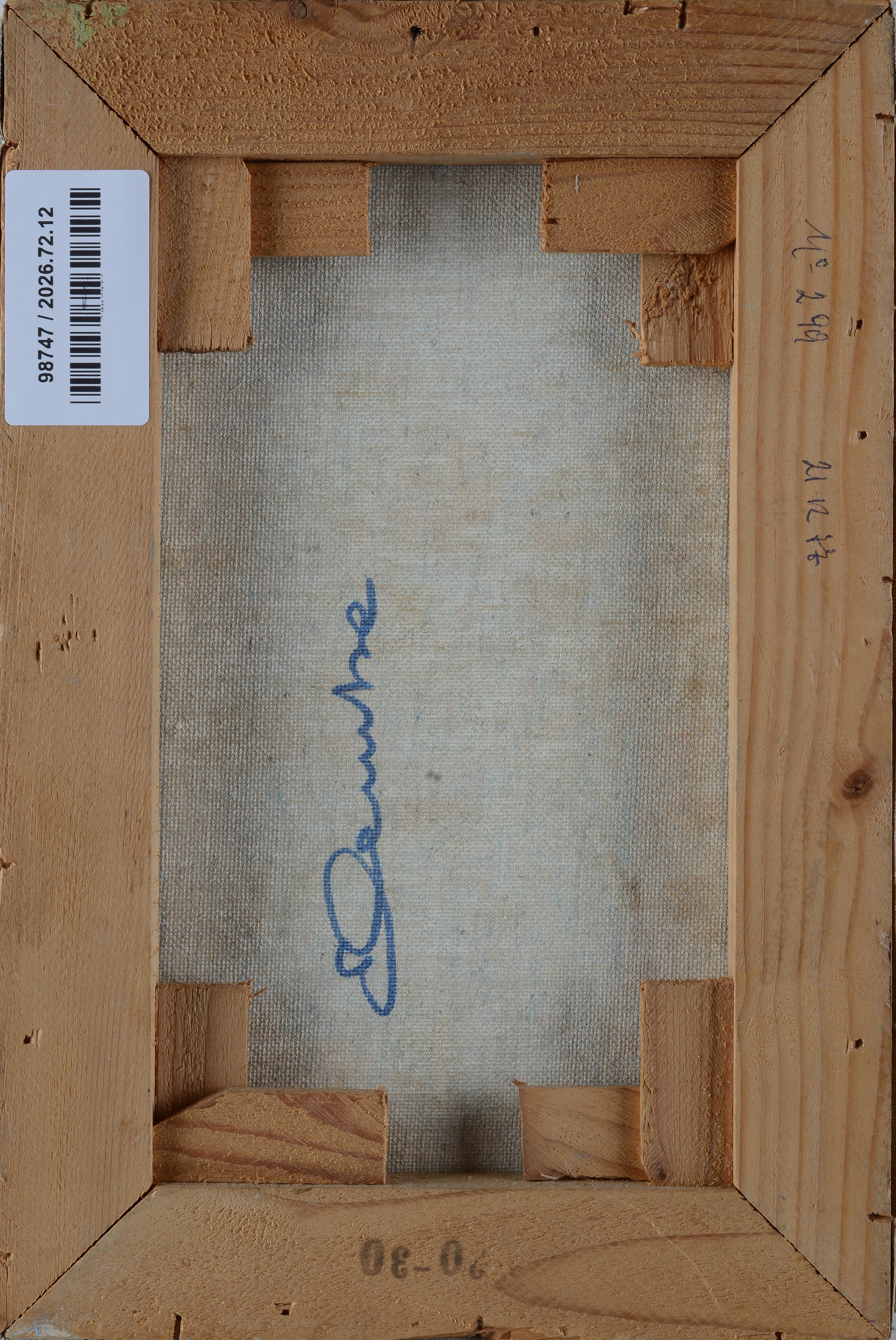Emilio Comba - Porticciolo, olio su tela, cm 30x20