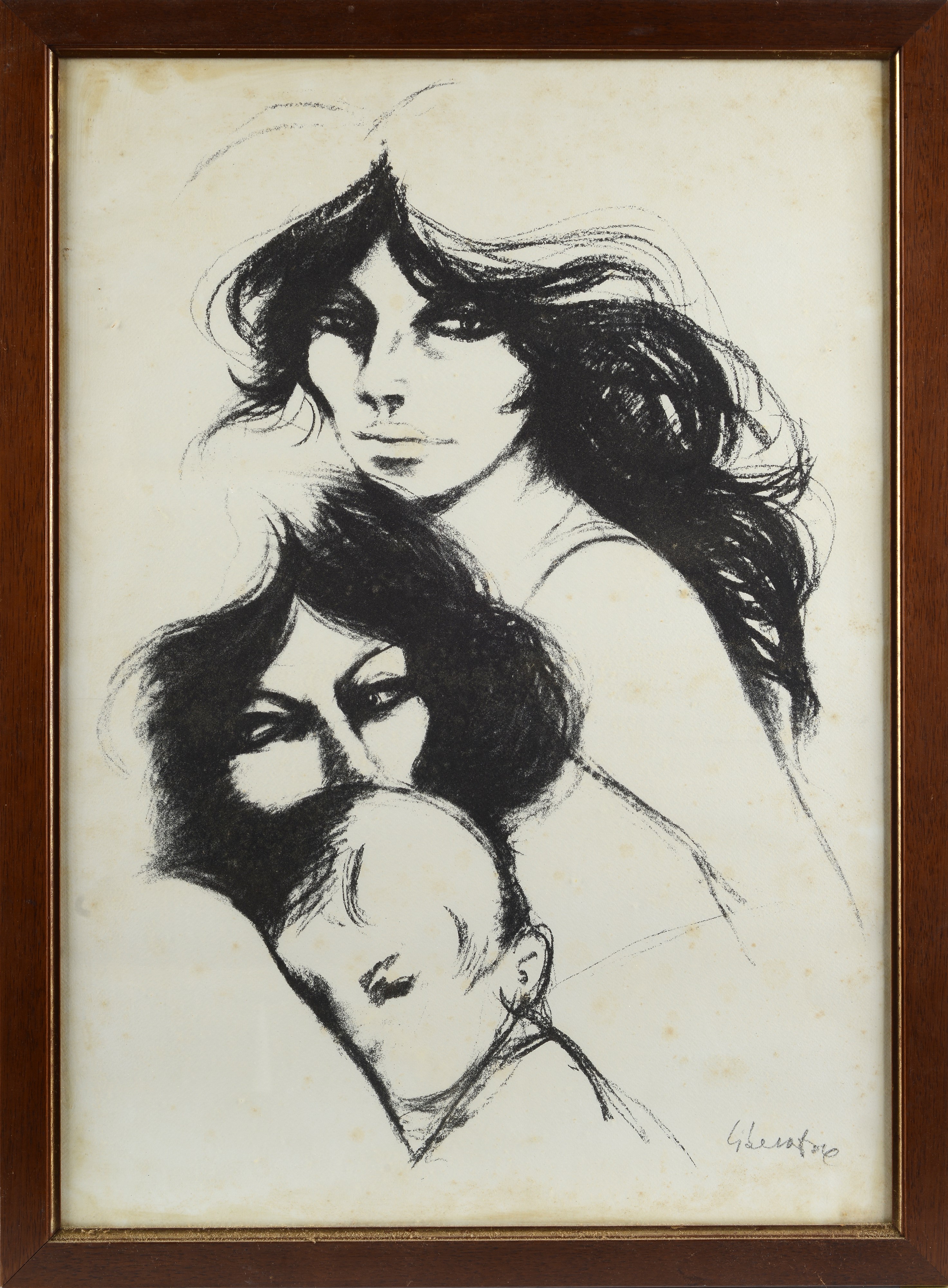 Fausto Maria Liberatore - Figure, litografia 69x49 cm